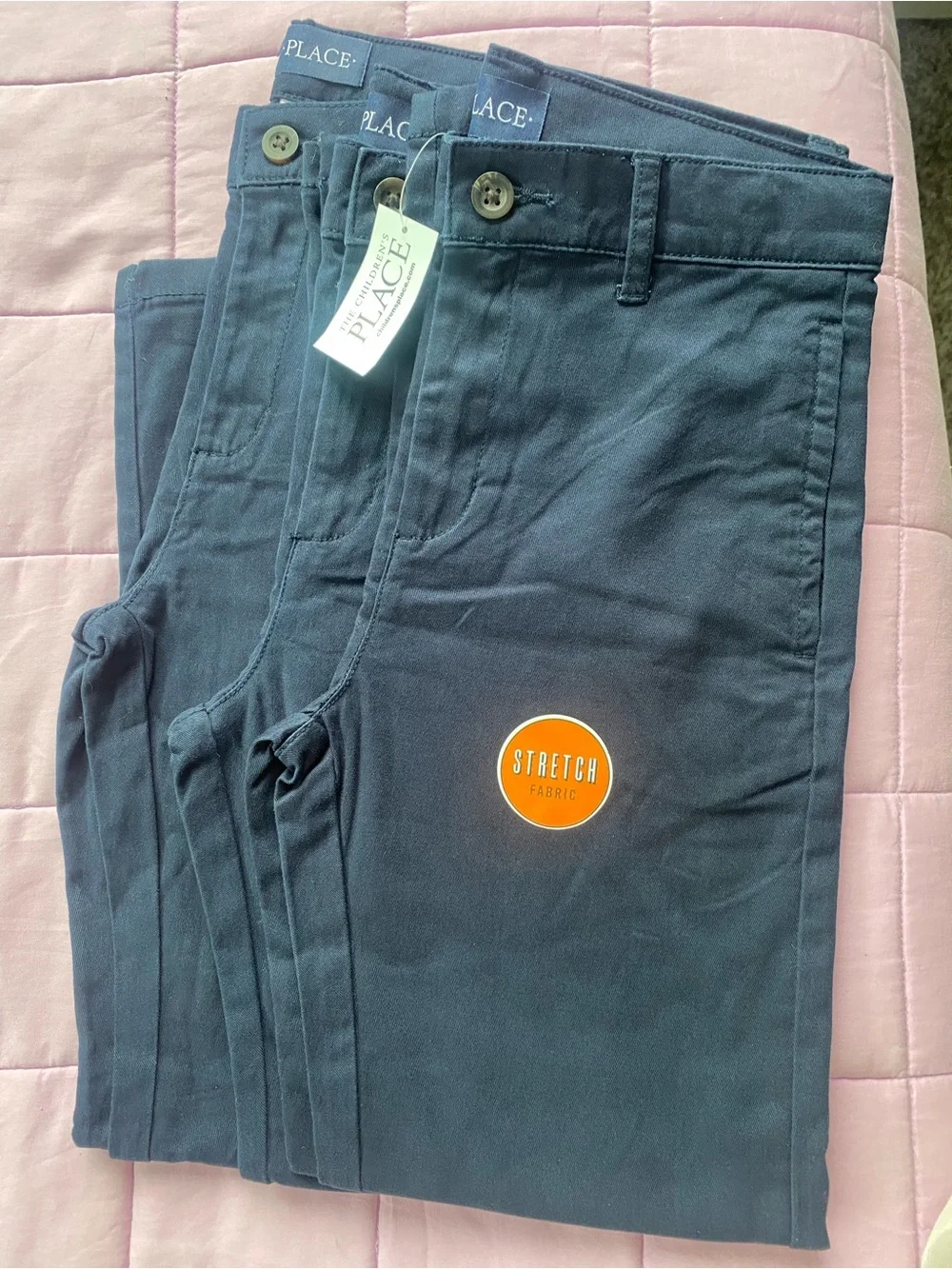 The Children's Place Navy Stretch Chino Pants - Boys